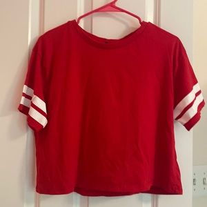 Red Crop T from H&M